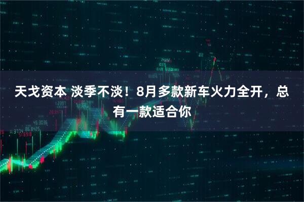 天戈资本 淡季不淡！8月多款新车火力全开，总有一款适合你