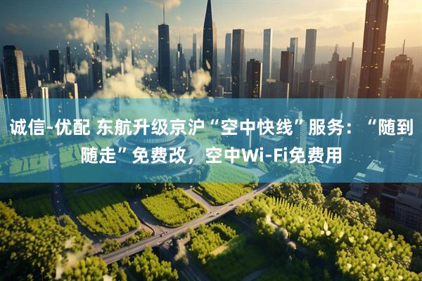 诚信-优配 东航升级京沪“空中快线”服务：“随到随走”免费改，空中Wi-Fi免费用