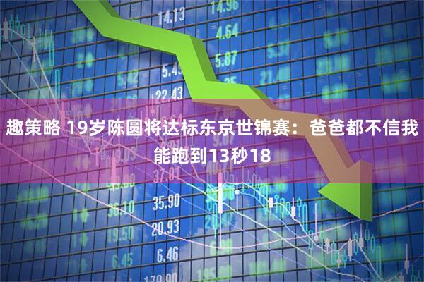 趣策略 19岁陈圆将达标东京世锦赛：爸爸都不信我能跑到13秒18