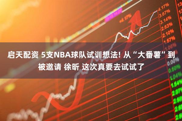 启天配资 5支NBA球队试训想法! 从“大番薯”到被邀请 徐昕 这次真要去试试了